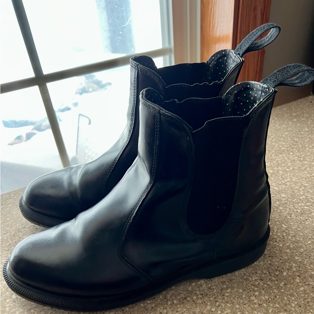 Dr. Martens Black Leather Ankle Boots